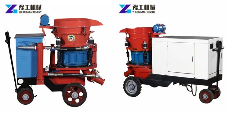 Dry and Wet Shotcrete Machine Range