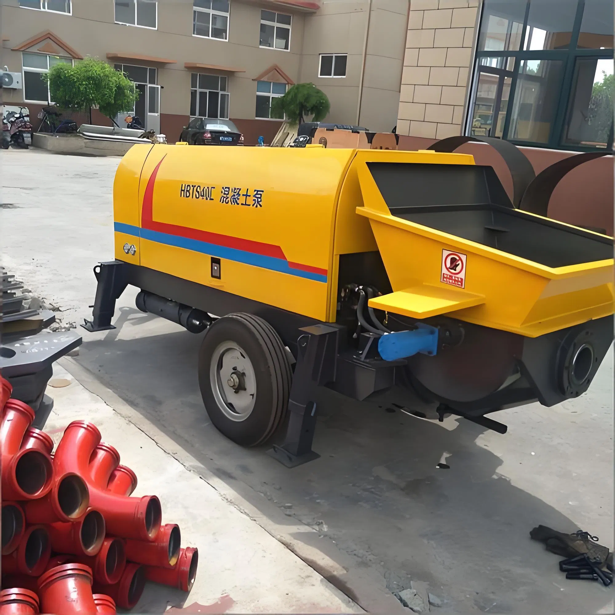 Small Electric Fine Aggregate Mortar Structural Column Pump, Mortar and Aggregate Screw Conveyor Pump, Concrete Pump