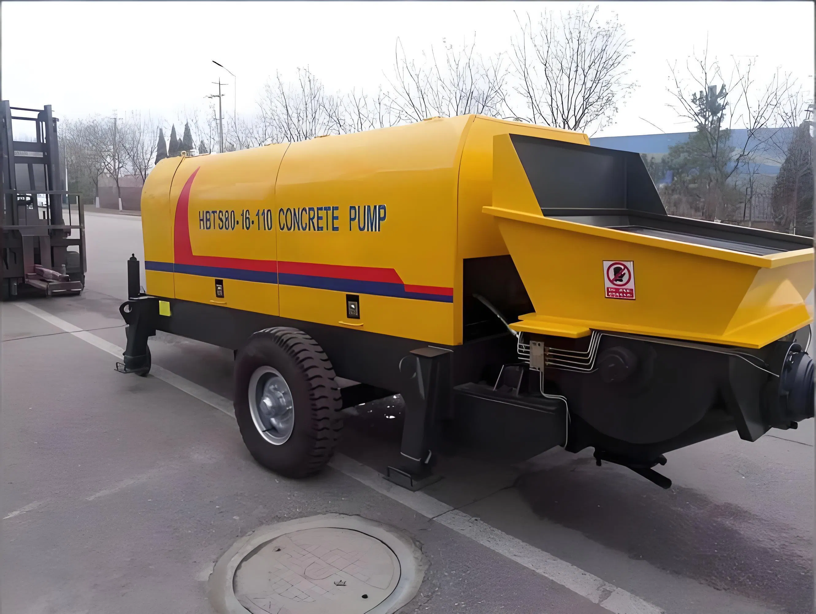 Concrete Pump Spraying Machine for Conveying Construction Pumps, Mobile Portable Grouting Hydraulic Concrete Pouring Pump