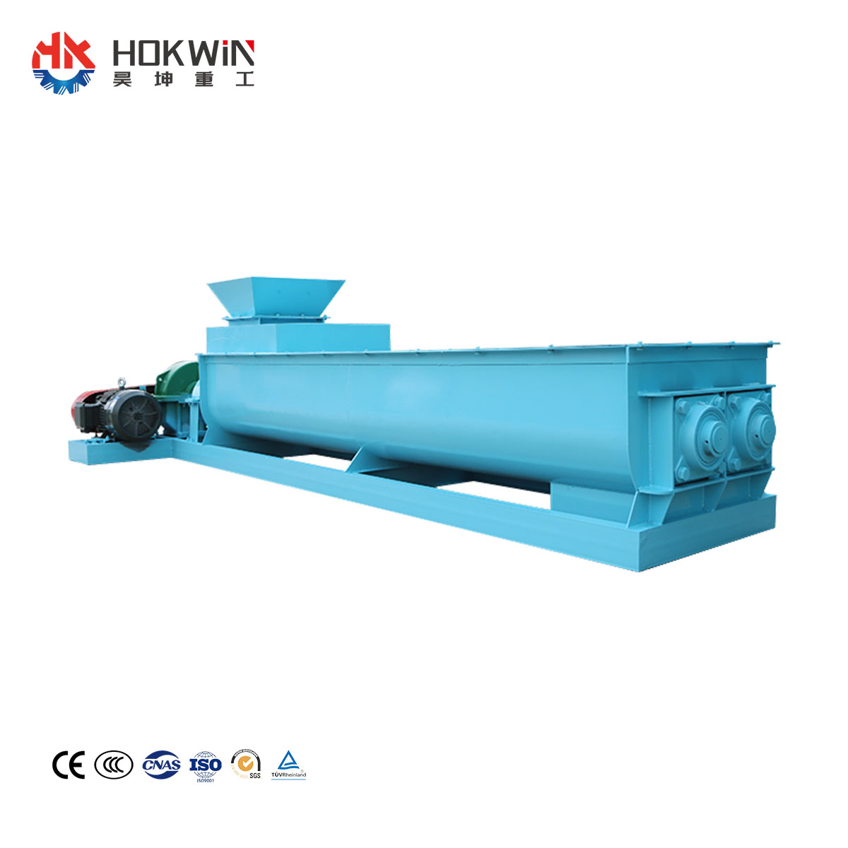 Double-shaft Horizontal Mixer, Continuous and Uniform Mixing of Materials, 2-3 Minutes for One Batch