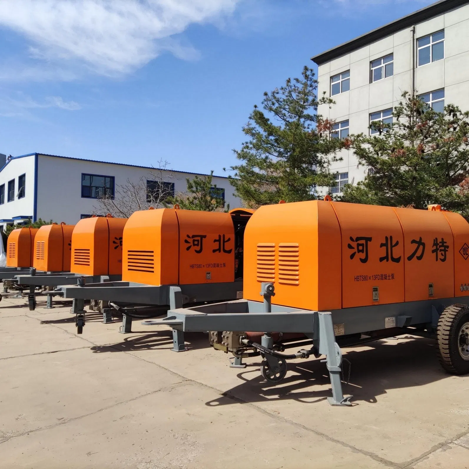 Portable Trailer-Mounted Concrete Mixing Pump, Cement Mortar Spraying Pump, Diesel-Powered Mobile Concrete Pump with Mixer.