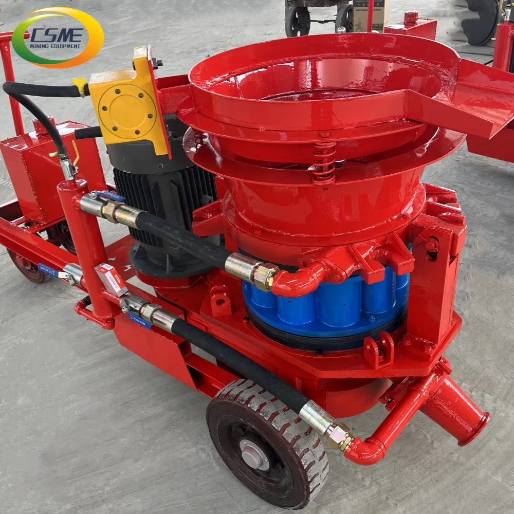 Small Dry Mix Shotcrete Machine Tunnel Construction Wet Shotcrete Truck Spraying Plastering Machine