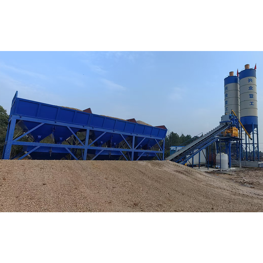 2026 New Concrete Mixing Plant Aggregate Bins Batching Machine Electric Concrete Mixer