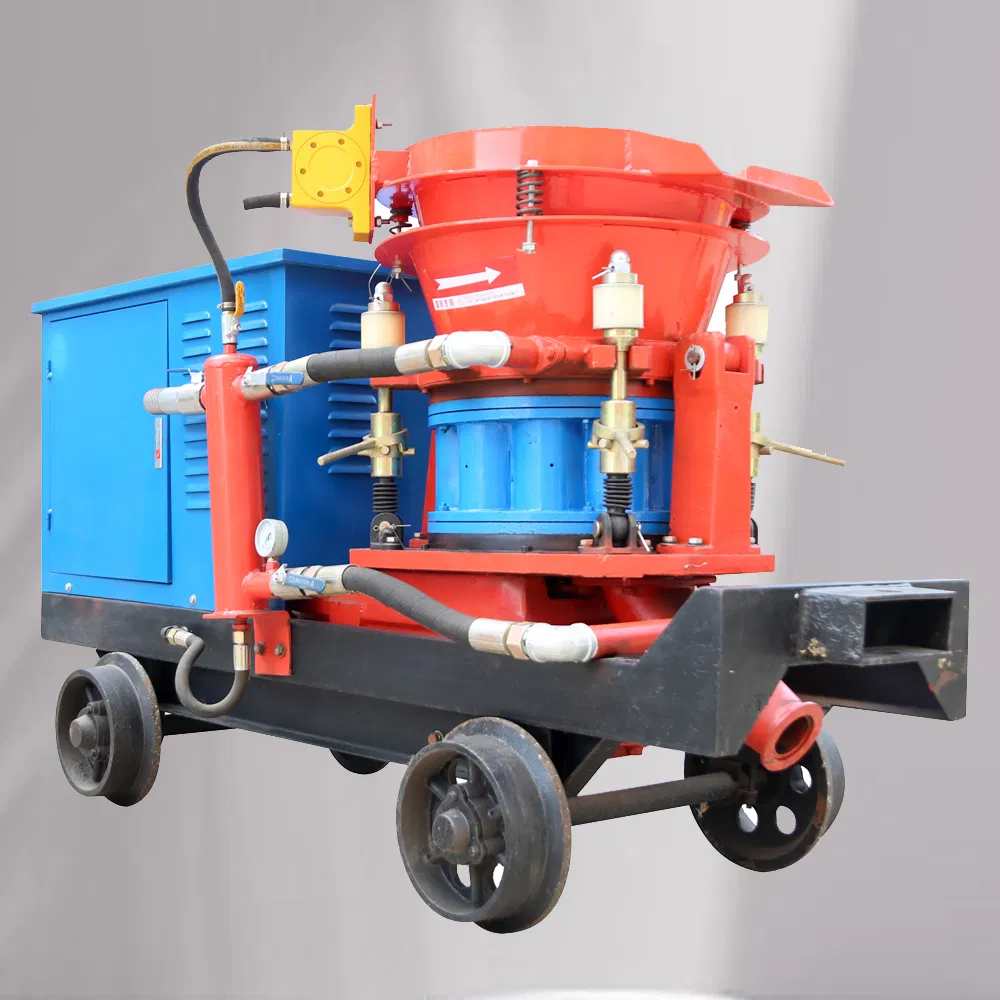China Manufacturer Refractory Dry Wet Mix Castable Shotcrete Gunite Electric Tunnel Spraying Concrete Shotcrete Gunite Machine