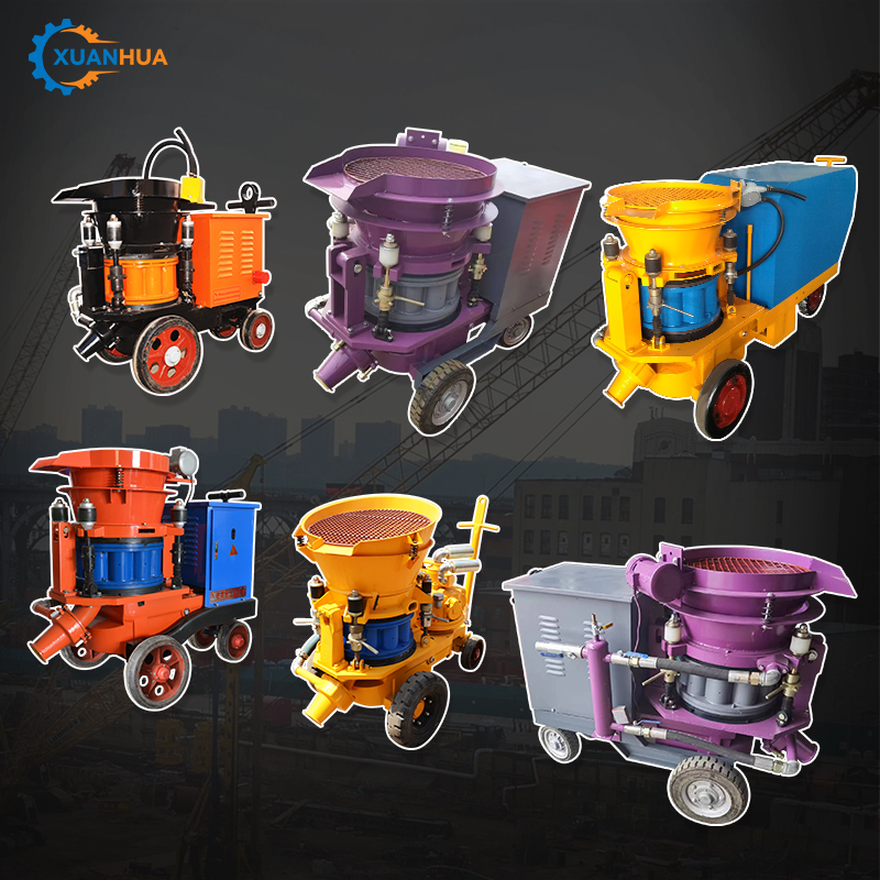 Small Portable Pz3 and Pz-5 Gunite Dry Mix Pneumatic Shotcrete Machine with Engine Pump 3-7m3/h Output 20mm Aggregate for Sale