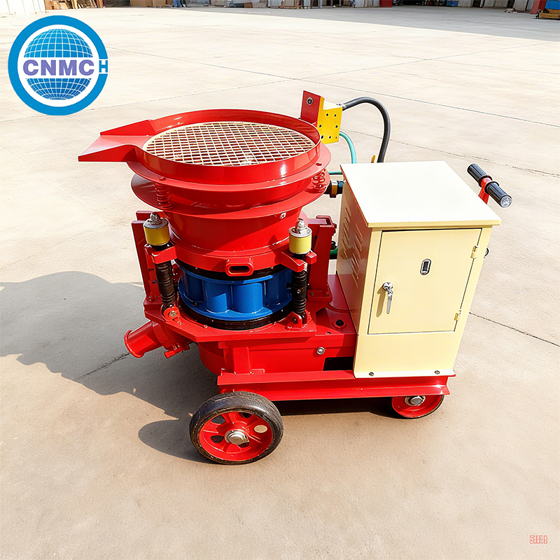 PZ-6 Mortar Spraying Dry Mix Shotcrete Machine Concrete Spray Equipment with 6kw Motor Short Turning Radius-cnmc Brand