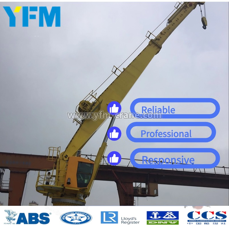 Customized Remotely Controlled Electric Hydraulic Telescopic Boom Deck Crane From China