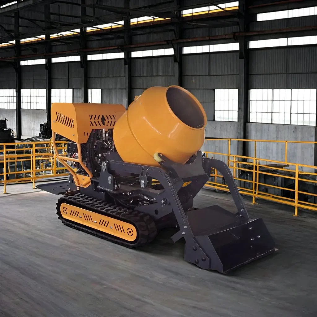 Dump Concrete Mixer Small Crawler Self-Loading Mixer