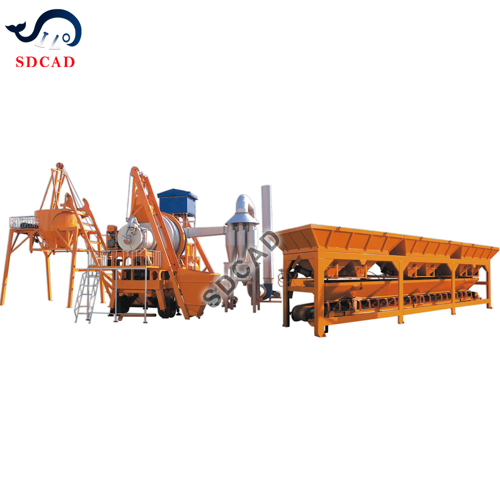 Small Mobile Asphalt Batching Plant Continuous Drum Mixer Hot Mix Asphalt Production Equipment Trailer Mounted Unit