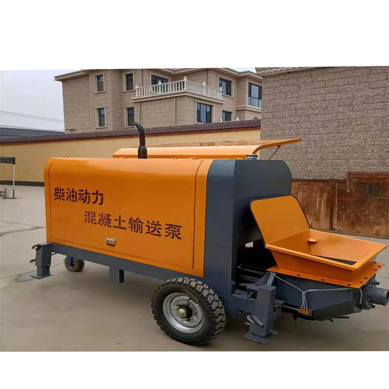 Construction Machinery Diesel Electric Portable Small Mini Stone Cement Mixer Piston Mortar Grouting Machine Concrete Pump