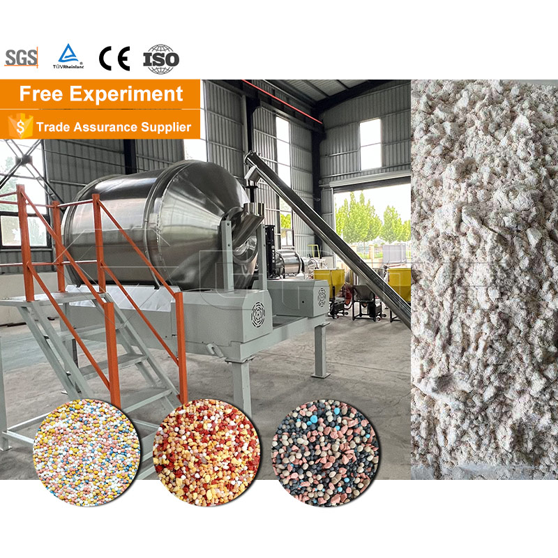 Fertilizer Organic Powder Production Line Steel Drum Mixing Machine
