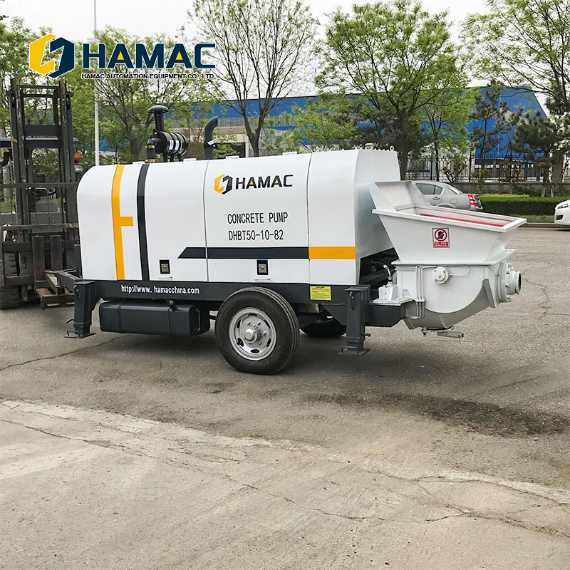 Dhbt50 Screw Type Small Portable Mortar Grouting Pump Small Diesel Tower Portable Remote Control for Concrete Pump for Paving