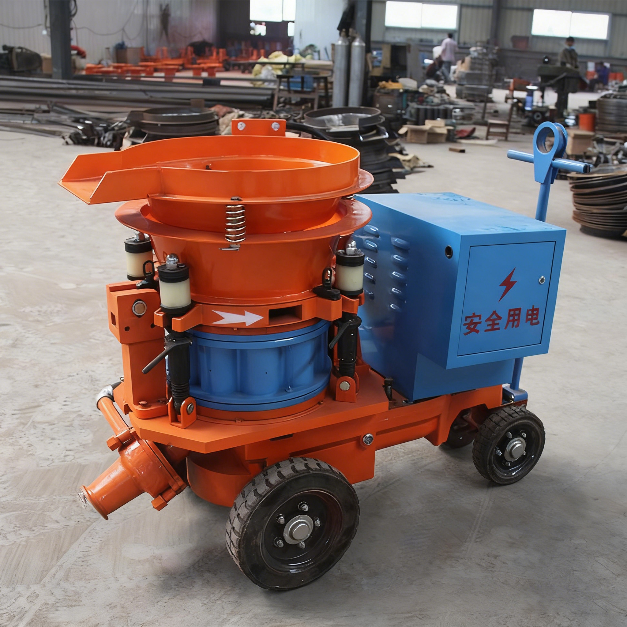 Electric Dry Wet Mix Concrete Spraying Slope Tunnel Gunite Machine Refractory Shotcrete Gunning Machine Cement Mortar Plaster