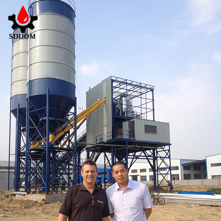 SDDOM HZS35 Electric Wet Mix Ready Mix Concrete Batching Plant with Engine & PLC
