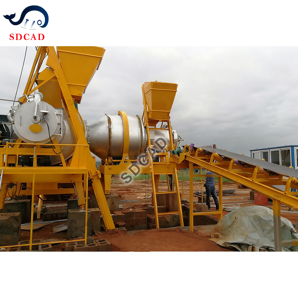 Small Mobile Asphalt Batching Plant Continuous Drum Mixer Hot Mix Asphalt Production Equipment Trailer Mounted Unit