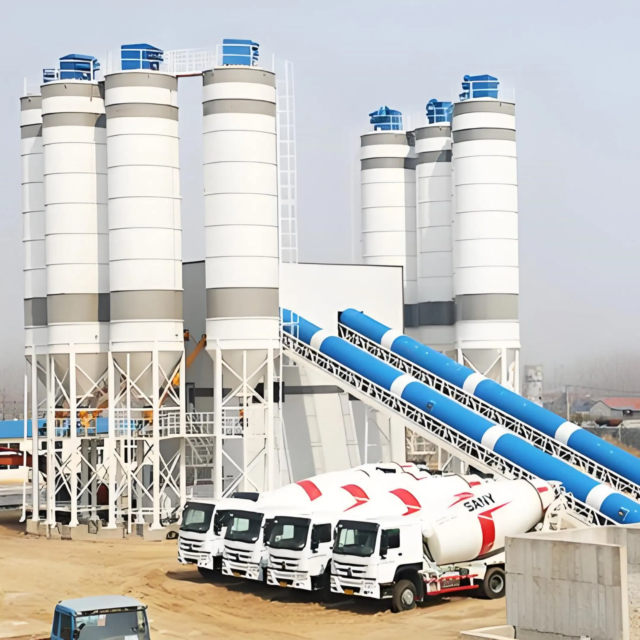 90m3/H Concrete Mixing Plant with Wet Mixer Concrete Machinery Batching Plant