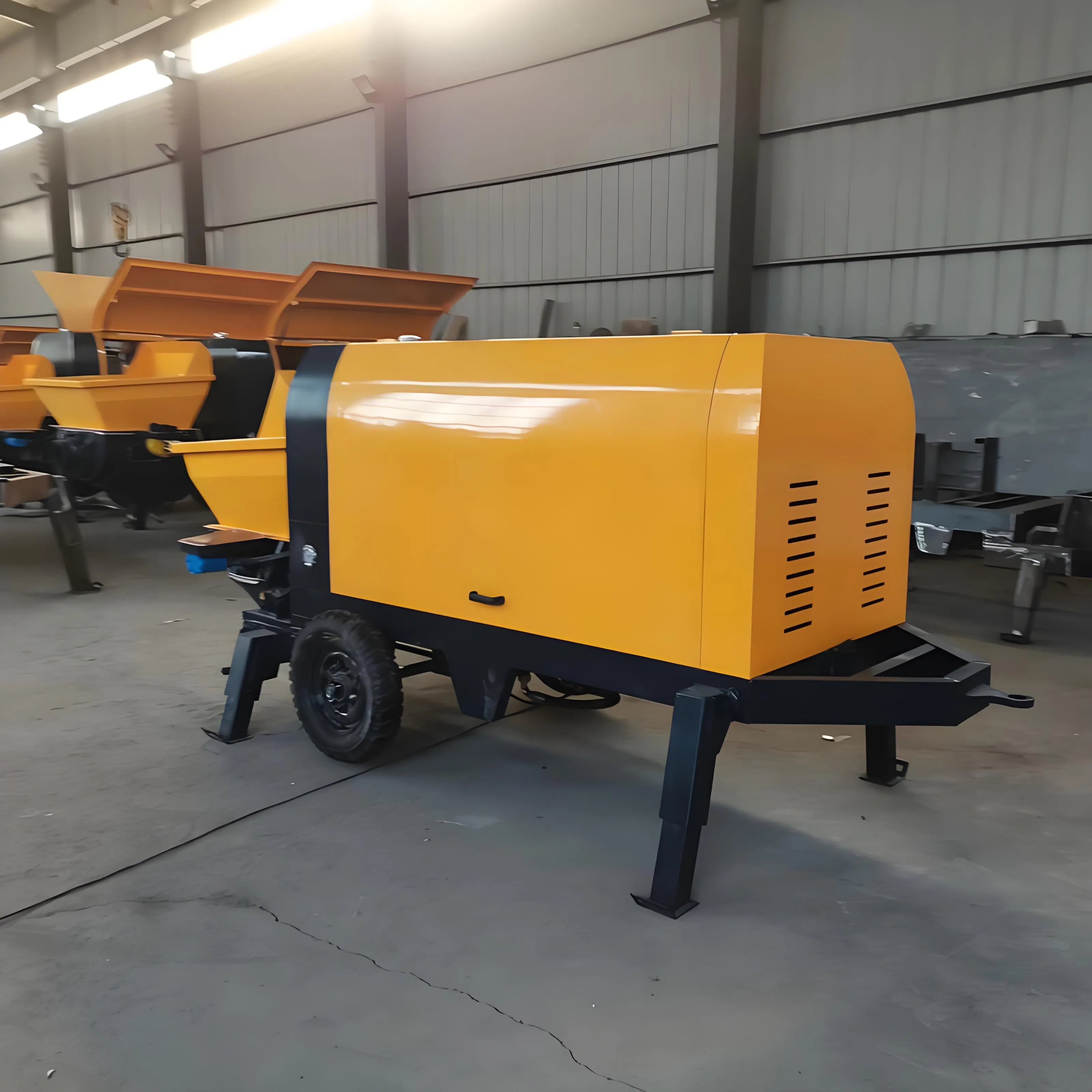 Concrete Pump Spraying Machine for Conveying Construction Pumps, Mobile Portable Grouting Hydraulic Concrete Pouring Pump