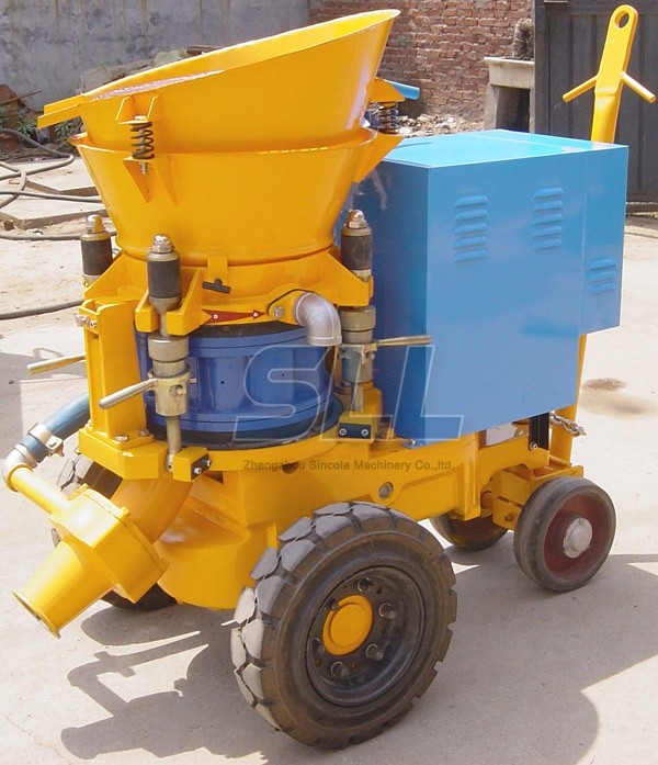 Dry shotcrete gunite machine