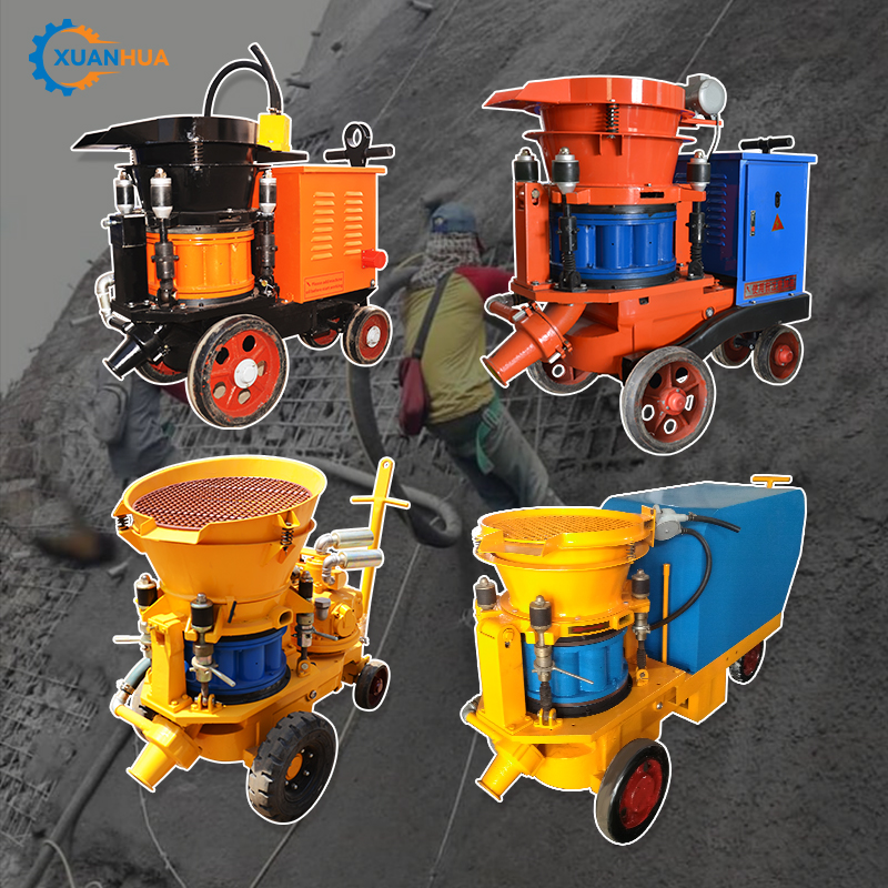 Automatic Pneumatic Shotcrete Machine with Core Motor &amp; Engine Dry Concrete Mix Shotcrete Pump