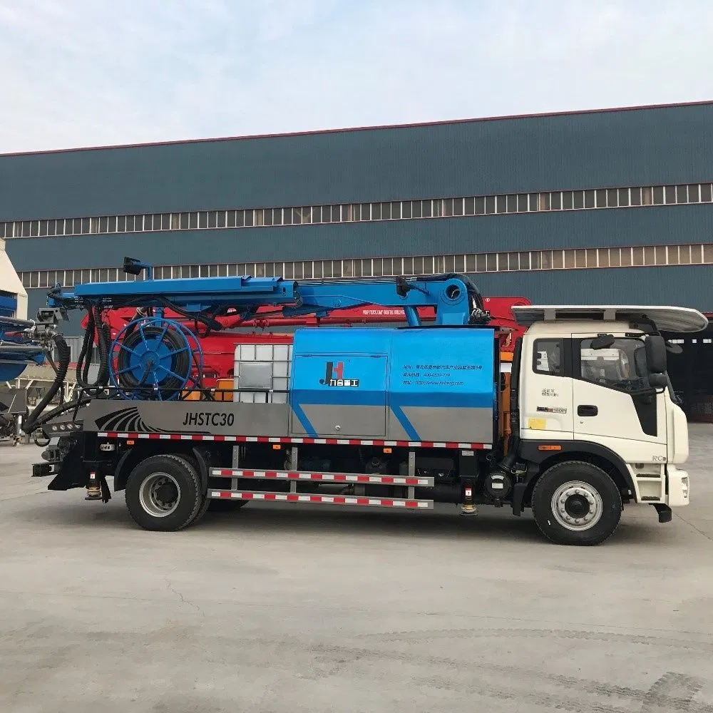 Jiuhe Brand 30 Cubic Meters Wet Mix Concrete Shotcrete Machine Mobile Wet Shotcrete Machine Concrete Spraying Truck