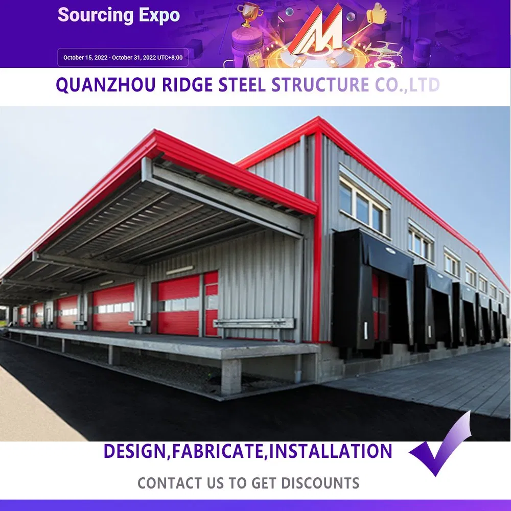 Edifício Metálico Prefabricado Personalizado Barato da China para a Alemanha, Armazém de Estrutura de Aço Prefabricada