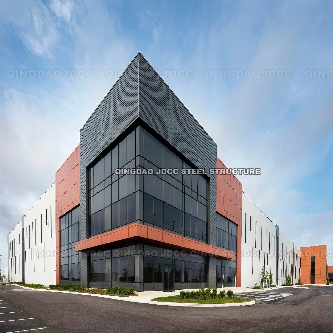 Estrutura de Aço Edifício Prefabricado Portátil de Alta Resistência Moderno Confiável de Grande Vão Casa Comercial com Vidro Temperado