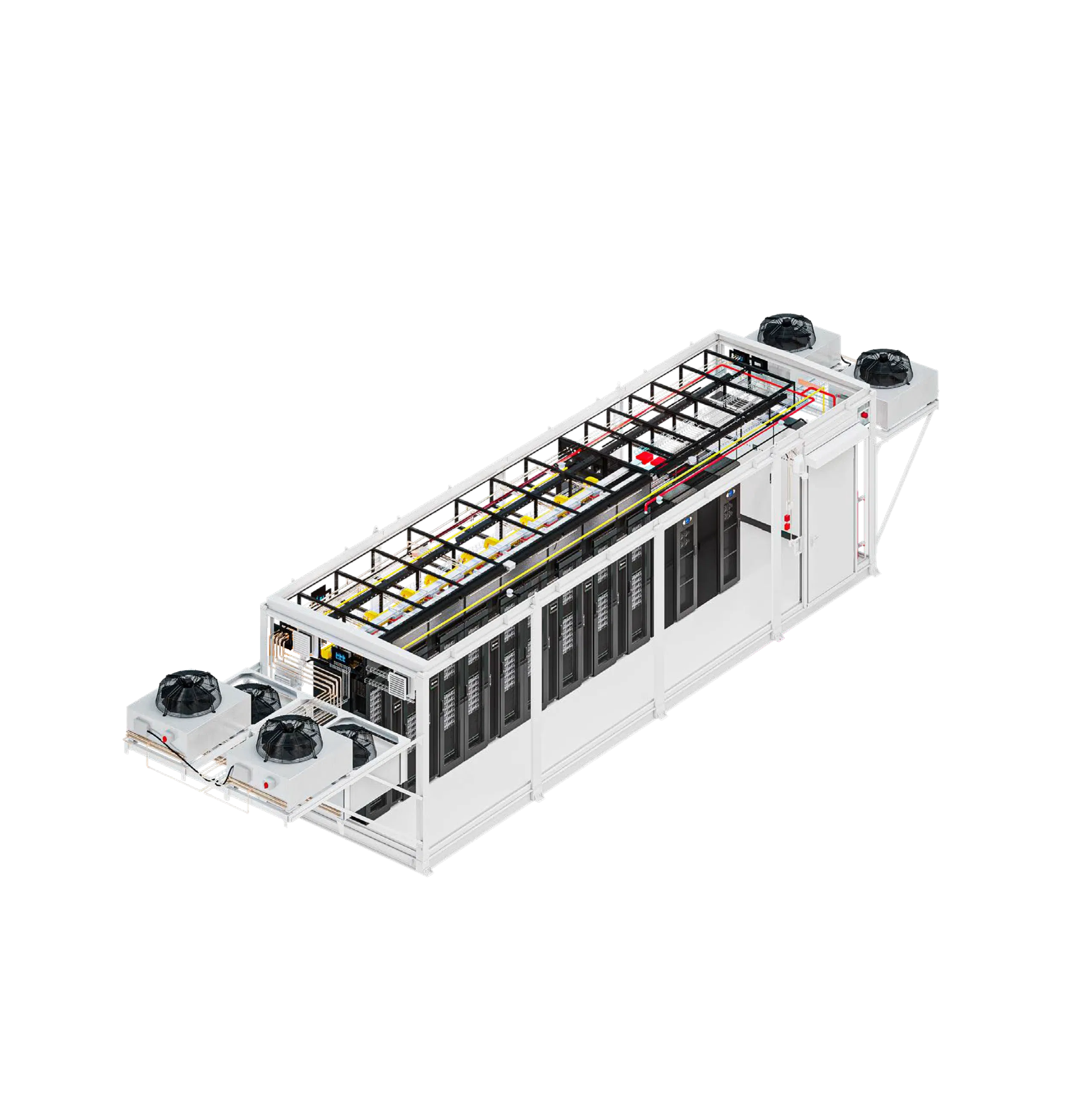 Solução de Data Center Modular com Energia, Refrigeração e Estantes