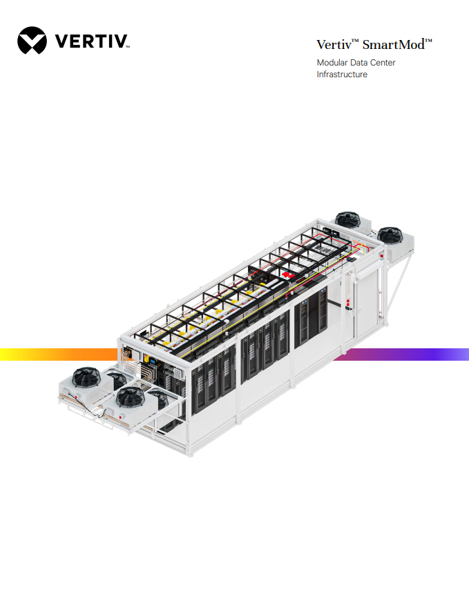 Solução de Data Center Modular com Energia, Refrigeração e Estantes
