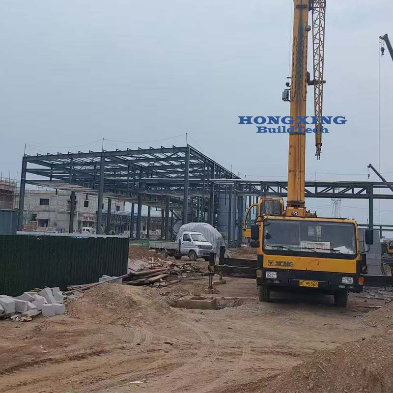 Estrutura de Aço para Edifício Comercial com Escritórios, Construção Prefabricada com Treliça