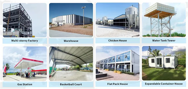 Estrutura de Quadro de Metal Aço Modular Pré-fabricado para Indústria Leve, Hospital, Hotel, Apartamento, Oficina, Construção de Edifícios