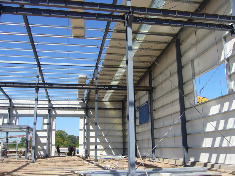 Construção de Edifício de Oficina em Estrutura de Aço Leve com Certificação CE