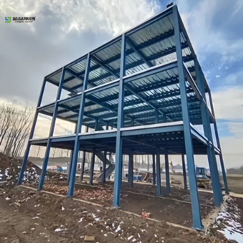 Estrutura de Armazém de Aço Leve Personalizada de Grande Vão para Múltiplos Andares, Escritório Industrial, Hotel, Escola, Edifício Comercial