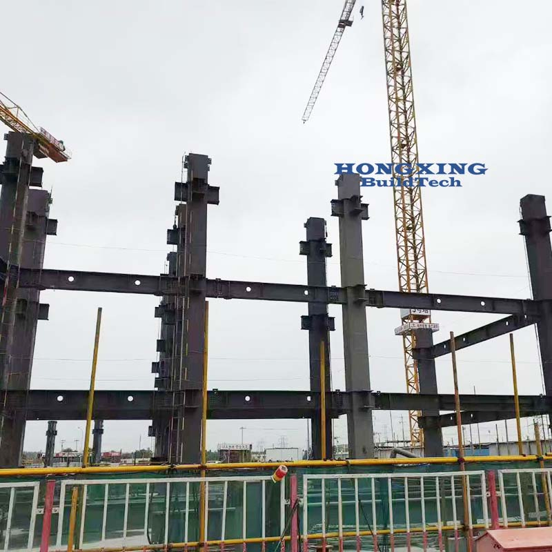 Estrutura de Aço para Edifício Comercial com Escritórios, Construção Prefabricada com Treliça
