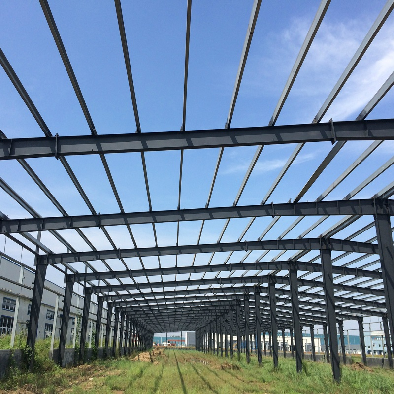 Estrutura Industrial Comercial de Edifício de Fábrica Metálica Prefabricada em Aço Leve com Estrutura de Portal Galvanizada ou Pintada e Resistente ao Fogo de Grande Vão e Múltiplos Andares