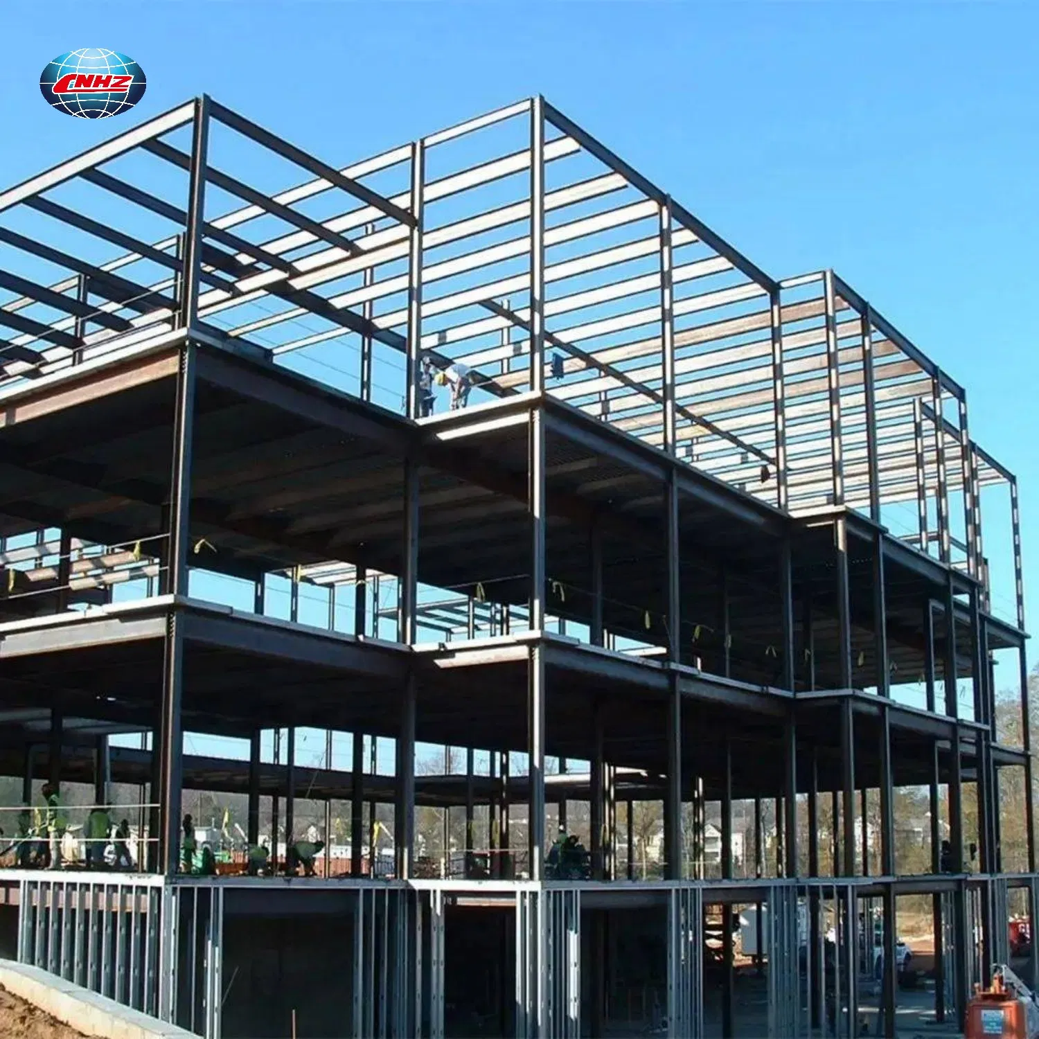 Venda Quente Q235B Estrutura de Aço Metálico Prefabricada para Edifício Comercial