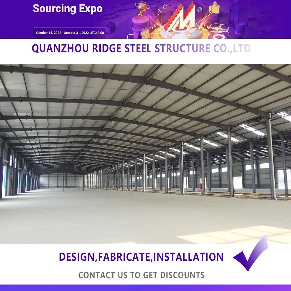 Estrutura de Aço Industrial em Canal Laminado a Quente da China para Construção Prefabricada com Parede de Cortina