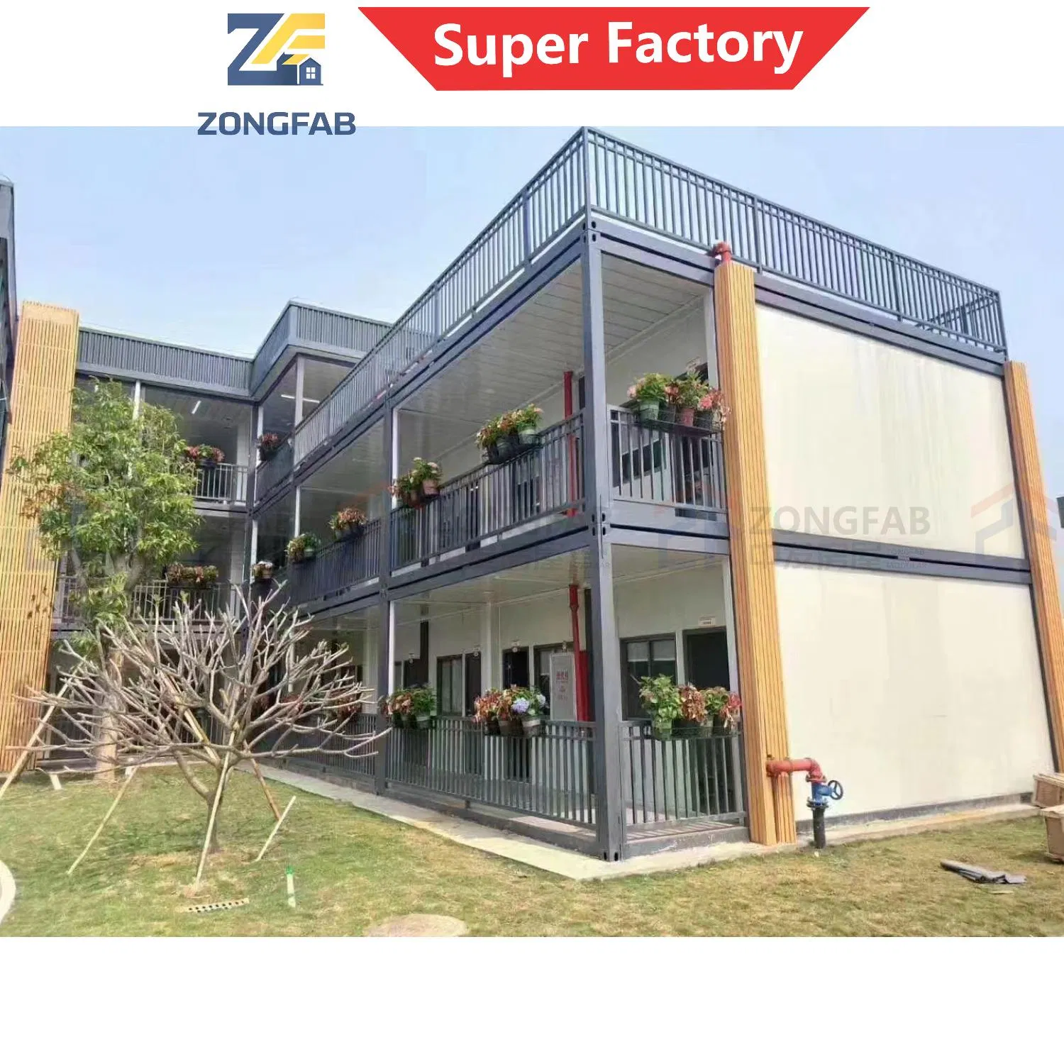 Construção de Alojamento Residencial em Contêiner Prefabricado de Aço Luxuoso com Montagem Desmontável para Projeto de Hotel e Restaurante