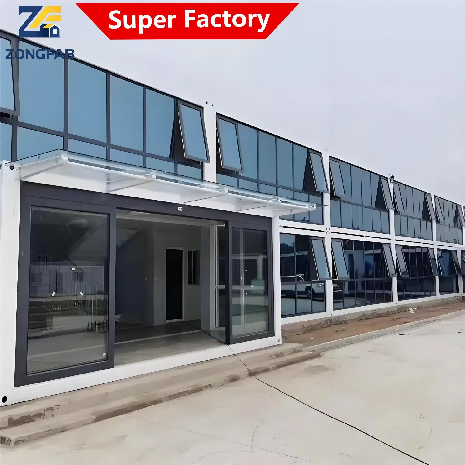 Construção de Aço Comercial Permanente Escritório Montagem Desmontável Edifício Modular Contêiner Habitação Infraestrutura Pública Projeto Governamental