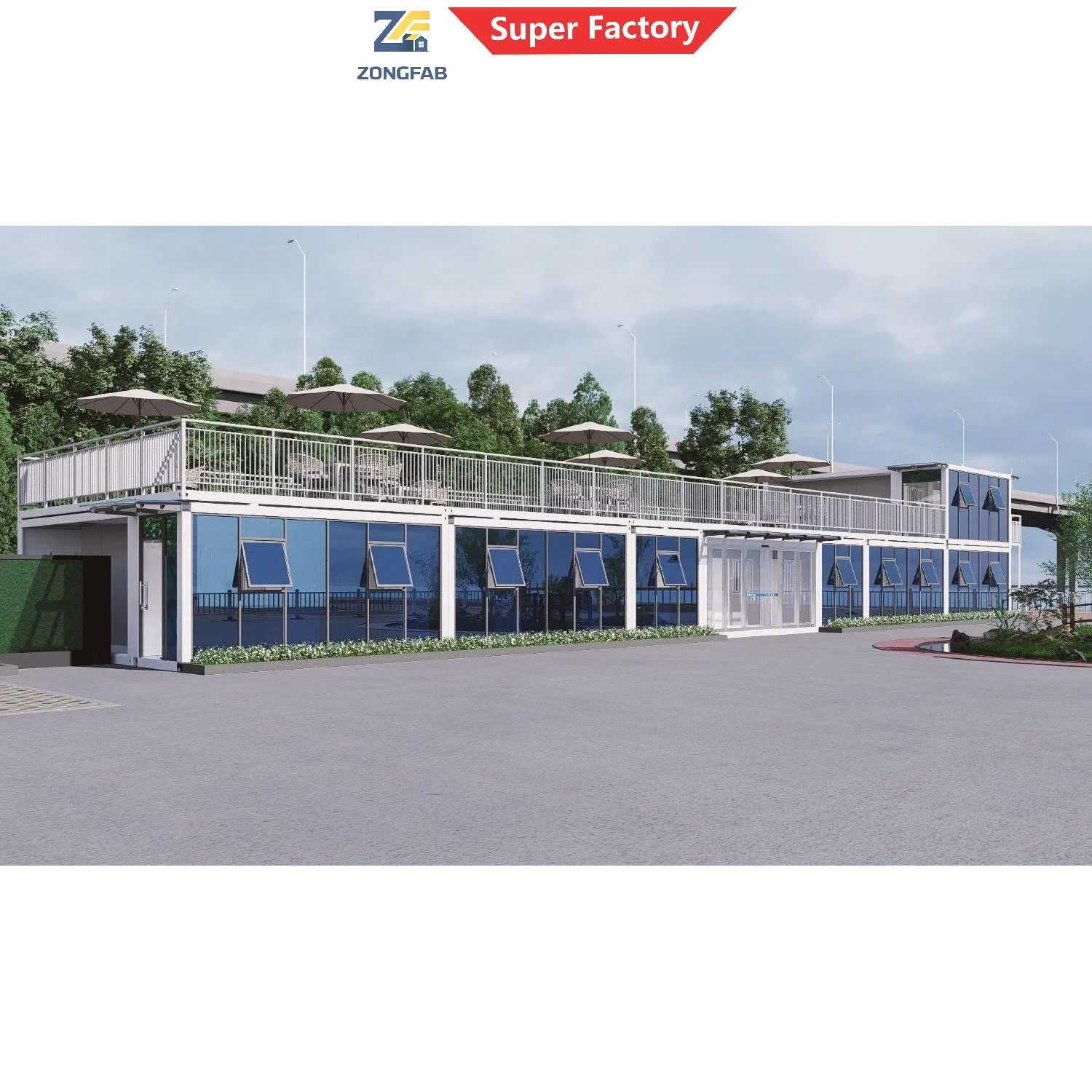 Módulo empilhável de unidade de aço para alojamento residencial, construção de container pré-fabricado, habitação, restaurante, turismo de praia