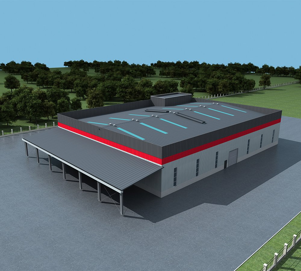 Construção de Estrutura de Aço em Portal para Armazém Comercial Prefabricado, Oficina Industrial Fabricada, Escritório Prefab, Galpão de Metal para Fazenda