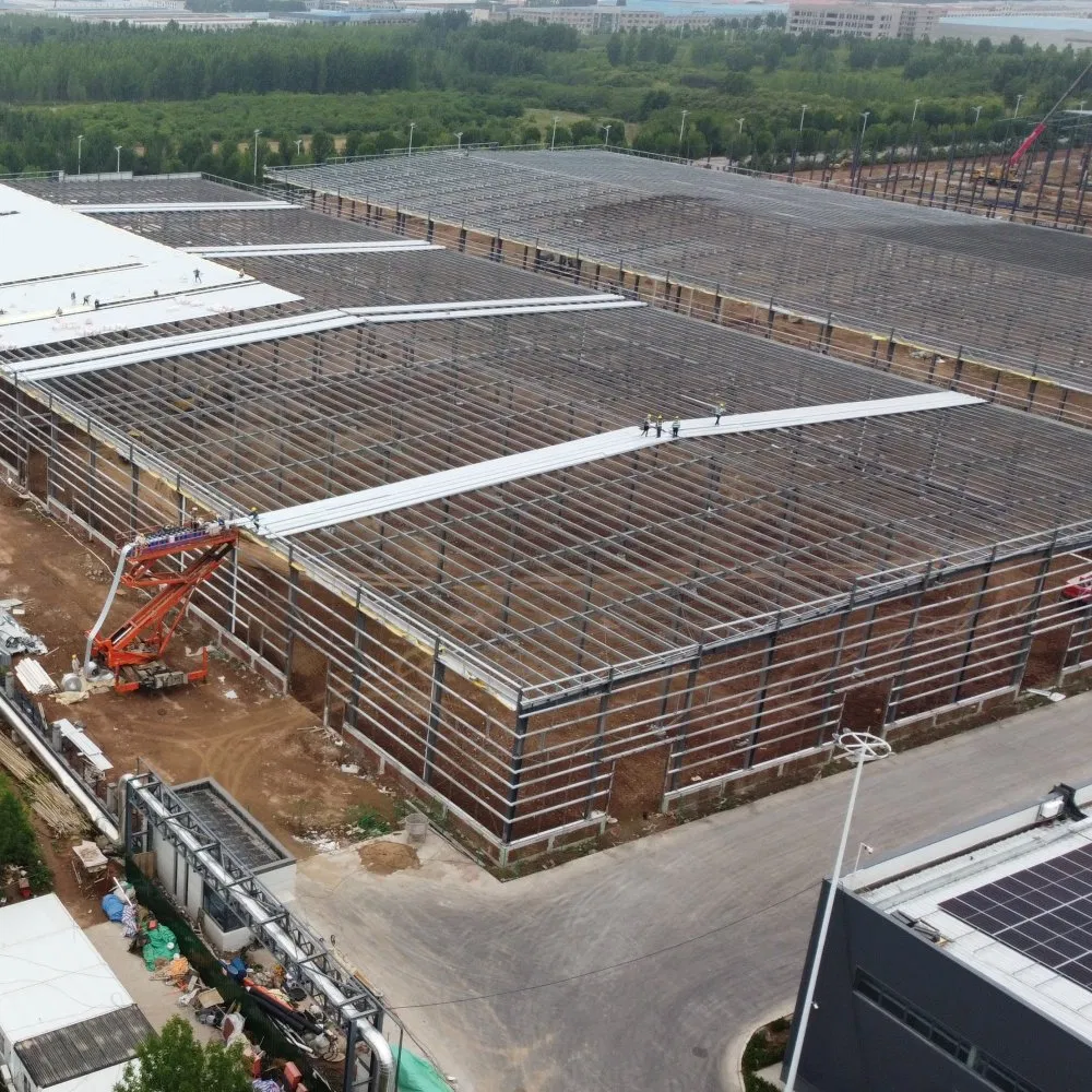Estrutura de Aço Prefabricada Galvanizada para Oficina Armazém Hangar Showroom Supermercado