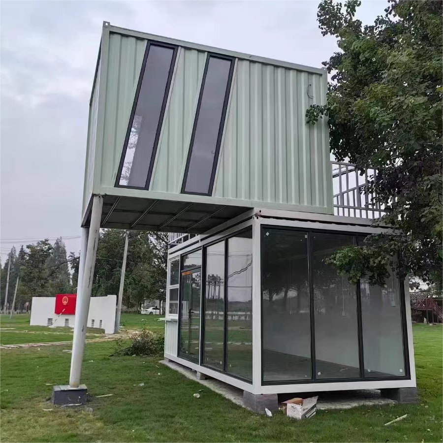 Casa Modular Expandável Dobrável Casa Prefabricada Container Escritório Edifício de Vidro