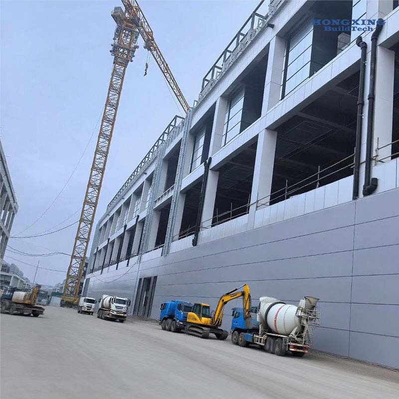 Estrutura Comercial de Aço Pré-Engenheirada, Edifício Durável de Múltiplos Andares, Estrutura Metálica para Indústria Leve, Armazém e Projetos de Uso Misto de Escritórios