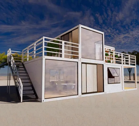 Casa Contêiner Portátil Padrão dos EUA 20FT Desmontável para Edifício Comercial Móvel Prefabricado