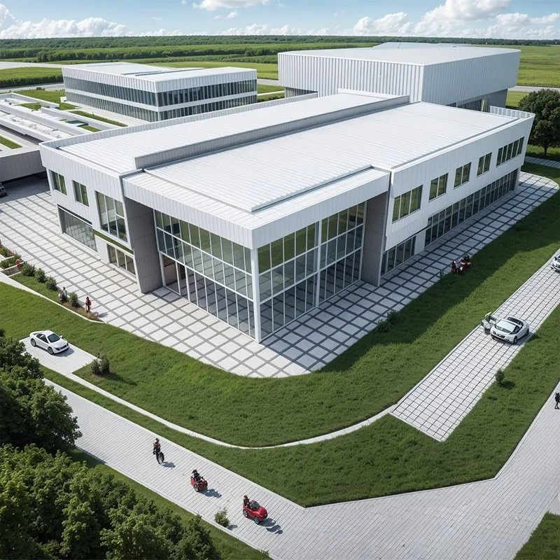 Armazém portátil pré-fabricado estrutura de aço oficina edifício comercial casa pré-fabricada