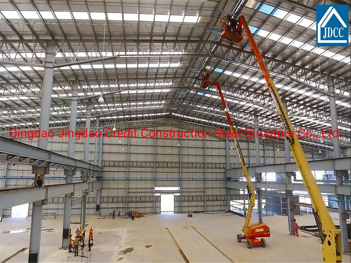 Novo Design Qingdao Jingdao Crédito Construção Prefabricado Moderno Armazém Desmontável Viga Fábrica Edifício Aluguel Estrutural Aço Fabricação Edifício