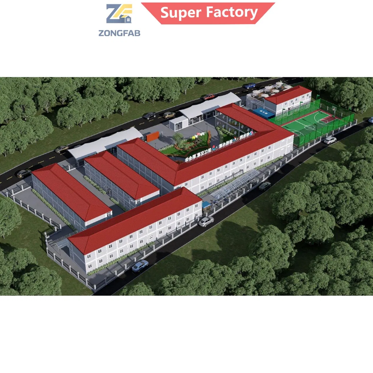 Acomodação para Trabalhadores da Construção Residencial Pré-fabricada Modular Edifício de Contêiner Habitação Infraestrutura Pública 911 Estação de Polícia Projeto Governamental