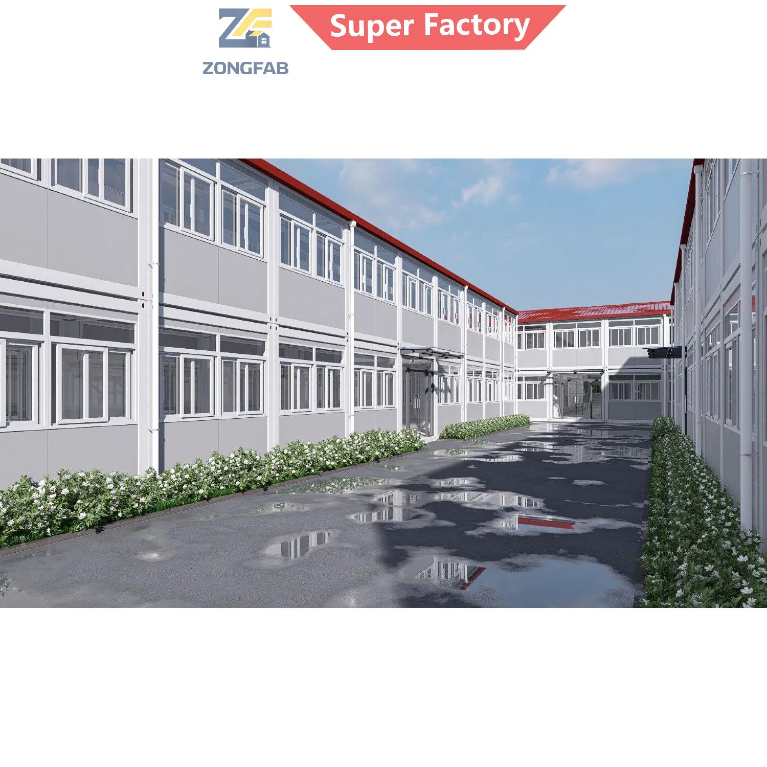 Acomodação para Trabalhadores da Construção Residencial Pré-fabricada Modular Edifício de Contêiner Habitação Infraestrutura Pública 911 Estação de Polícia Projeto Governamental