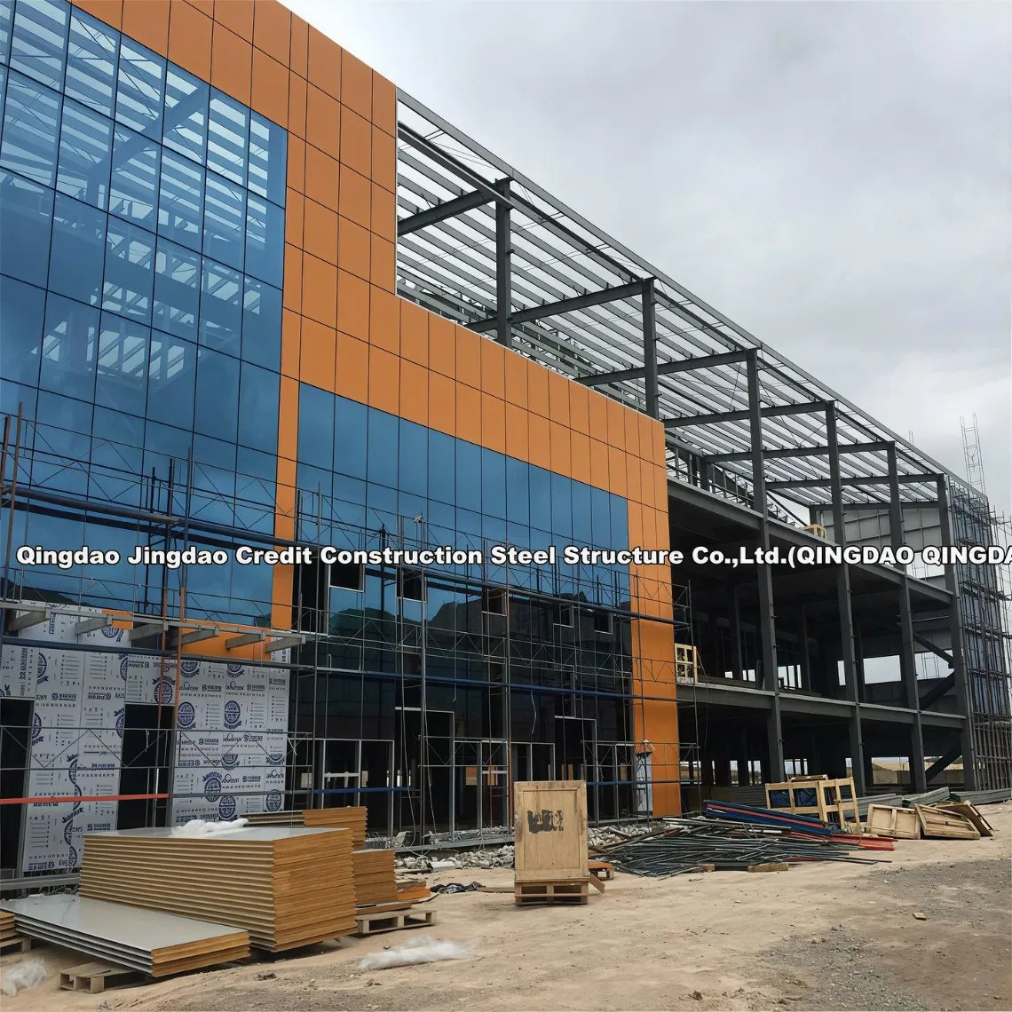 Edifício de Escritório Modular Personalizado com Estrutura de Aço, Armazém, Oficina, Parede de Vidro, Contratante Geral, Construção Turnkey