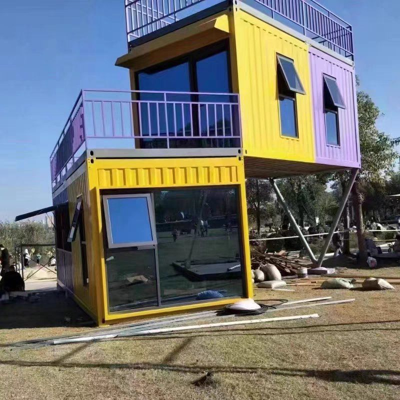 Casa Modular Expandável Dobrável Casa Prefabricada Container Escritório Edifício de Vidro
